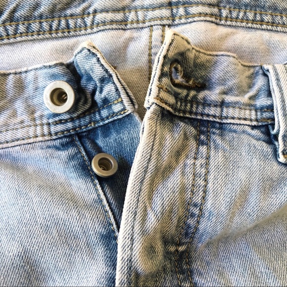 Diesel Light Blue Distressed Wide Leg Jeans - Picture 8 of 10